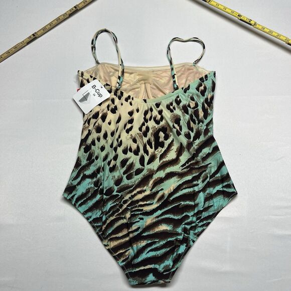 MARYAN MEHLHORN Tropical Seashell Ocean B-cup Swimsuit Fits Medium Large - Picture 8 of 9